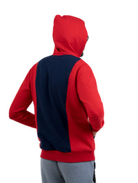 ZHACOIRY Unisex Color-Block Zip-Up hoodies – Red/Navy