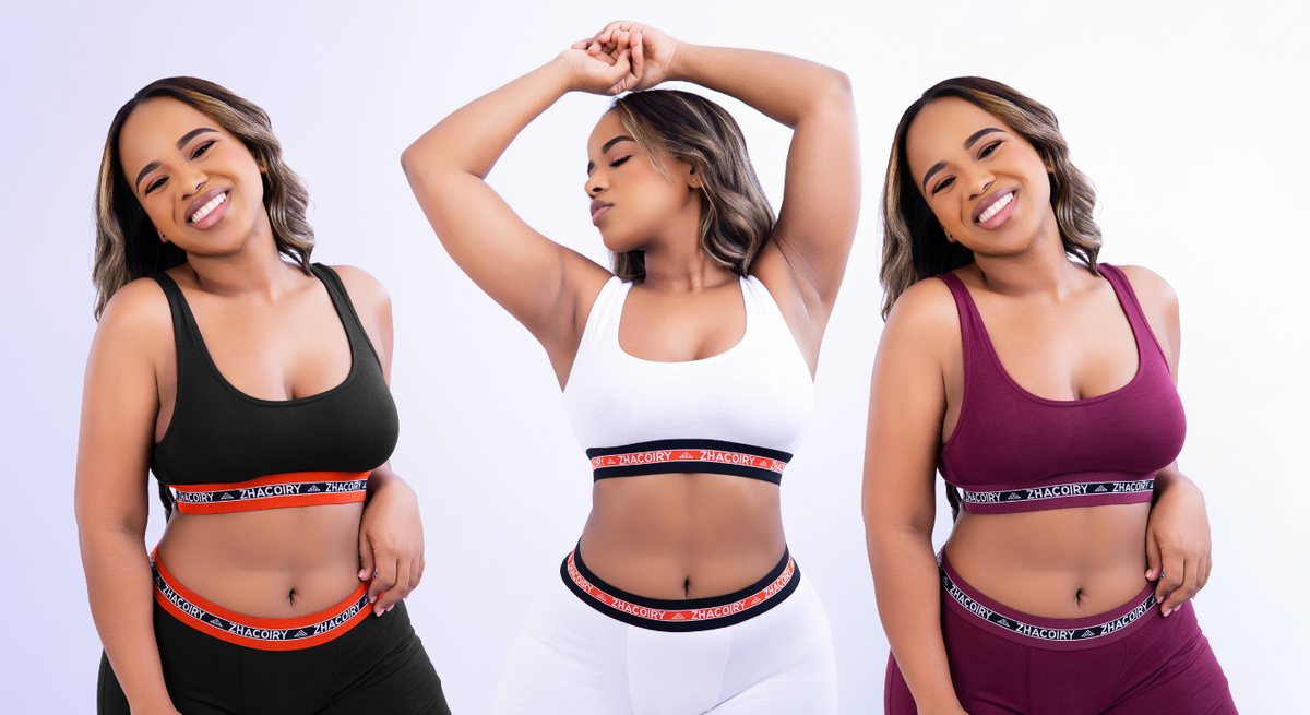 ZHACOIRY Signature Sports Bra - Women's Soft Cotton Comfortable Everyday Sports Bra