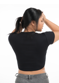 ZHACOIRY Signature Crop Top - Women's Soft Cotton Comfortable Everyday Crop Top