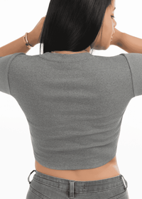 ZHACOIRY Signature Crop Top - Women's Soft Cotton Comfortable Everyday Crop Top