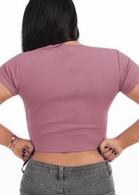 ZHACOIRY Signature Crop Top - Women's Soft Cotton Comfortable Everyday Crop Top