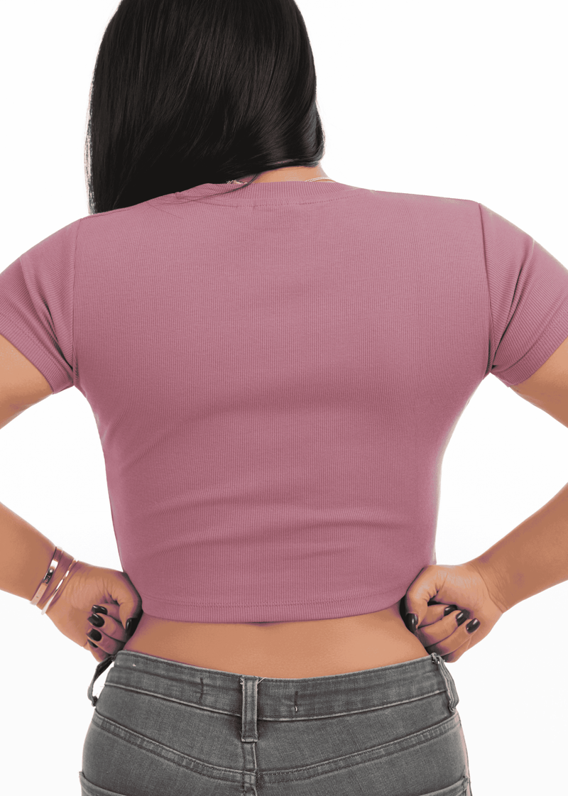 ZHACOIRY Signature Crop Top - Women's Soft Cotton Comfortable Everyday Crop Top